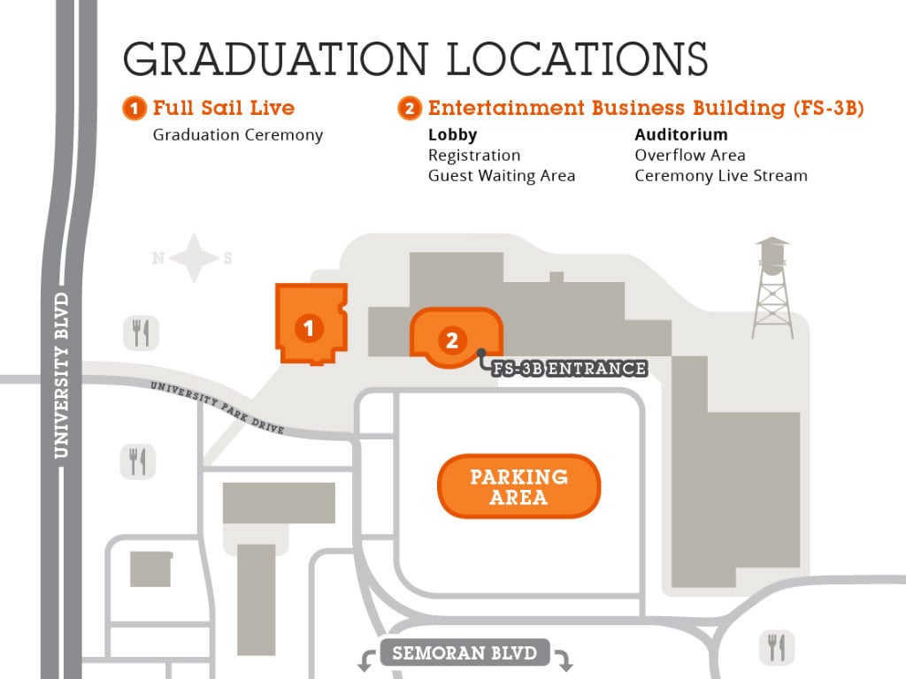 a map of the graduation locations